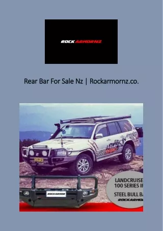 Rear Bar For Sale Nz | Rockarmornz.co.nz