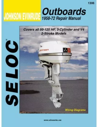 1959 Johnson Evinrude Outboard 50hp-125hp Service Repair Manual