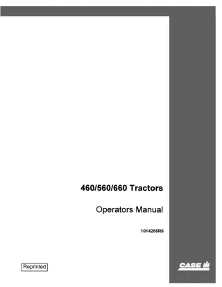 Case IH 460 560 660 Tractors Operator’s Manual Instant Download (Publication No.1014255R6)