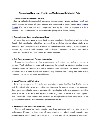 Supervised Learning_ Predictive Modeling with Labeled Data