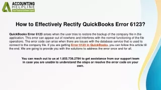 Quick Solutions To Rectify Error 6123 in QuickBooks