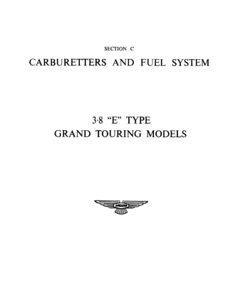 1962 JAGUAR 3.8 SERIES 1 Service Repair Manual