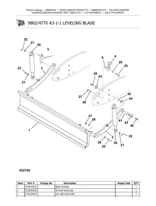 JCB VM132PD TIER 3 VIBROMAX Parts Catalogue Manual (Serial Number 02900500-02900999)