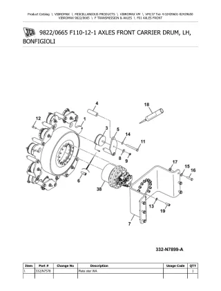 JCB VM137 Tier 4 VIBROMAX Parts Catalogue Manual (Serial Number 02439601-02439650)