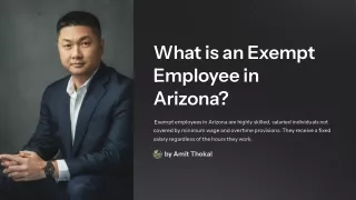 What is an Exempt Employee in Arizona? Concept, Classification and Criteria