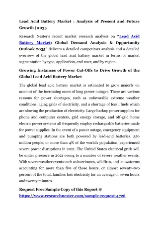 Lead Acid Battery Market