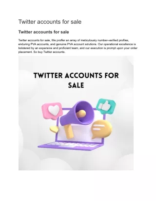 Twitter accounts for sale