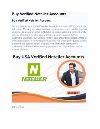 Buy Verified Neteller Accounts