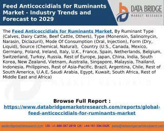 Feed Anticoccidials for Ruminants Market