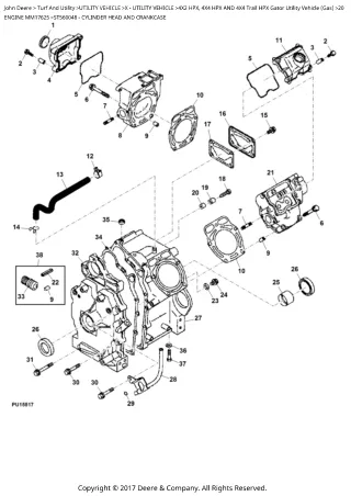 John Deere 4×2 HPX Gator Utility Vehicle (GAS) Parts Catalogue Manual (PC9345)