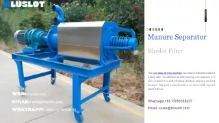 New High Efficiency Cow Dung Dewatering Machine and Cow Manure Separator