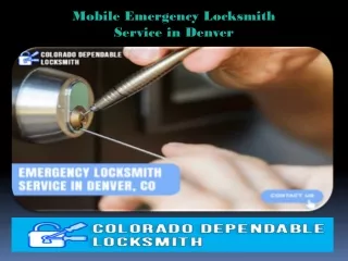 Mobile Emergency Locksmith Service in Denver