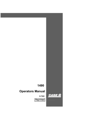 Case IH 1490 Tractor Operator’s Manual Instant Download (Publication No.9-7302)