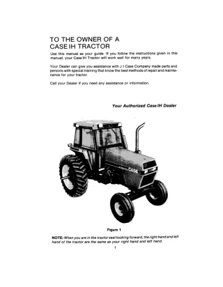 Case IH 2294 Tractor Operator’s Manual Instant Download (Publication No.9-9422)