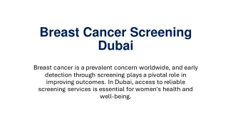 breast cancer screening dubai