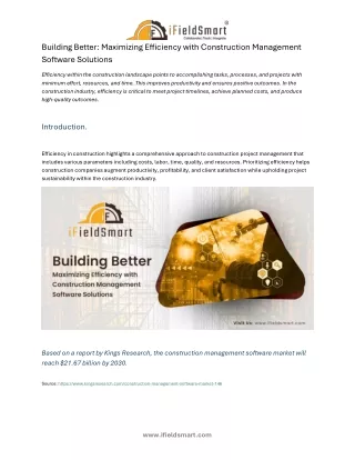 Building Better_Maximizing Efficiency with Construction Management Software Solutions