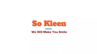 So-Kleen: Premier Cleaning Services in Nigeria