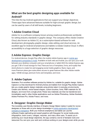 What are the best graphic designing apps available for Android_