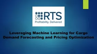 Leveraging Machine Learning for Cargo Demand Forecasting and Pricing Optimization (1)