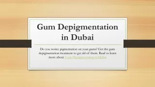 Gum Depigmentation in Dubai