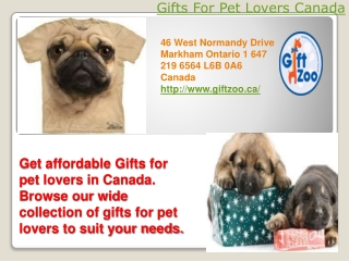 pet gifts canada