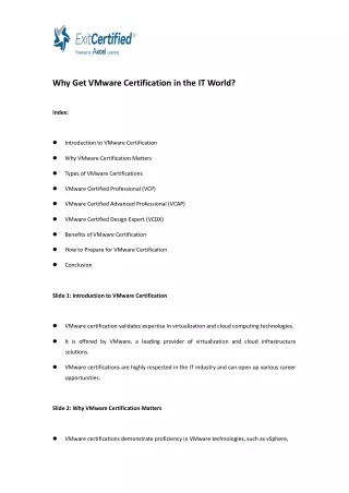 Why Get VMware Certification in the IT World