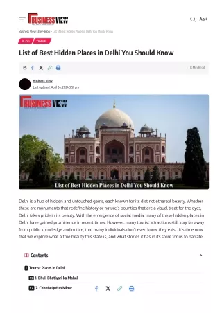 List of Best Hidden Places in Delhi You Should Know