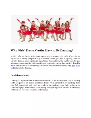 Why Girls' Dance Outfits Have to Be Dazzling - Kandi Kouture