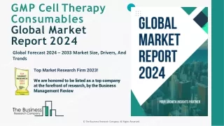 GMP Cell Therapy Consumables Market Size, Growth, Trends, Outlook Report 2033