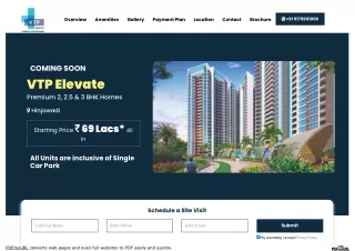 VTP Elevate Hinjewadi Pune | 2 & 3 BHK Premium Apartments