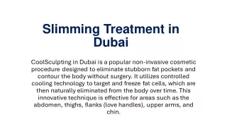 Slimming Treatment in Dubai