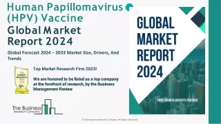 Human Papillomavirus (HPV) Vaccine Market Size, Share, Growth And Forecast 2033