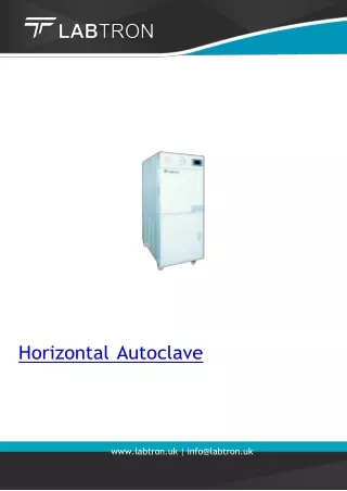 Horizontal autoclave/Capacity 60 L