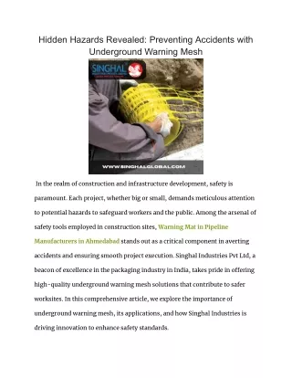 Hidden Hazards Revealed_ Preventing Accidents with Underground Warning Mesh