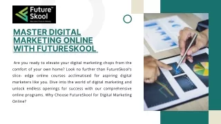 Master Digital Marketing Online with FutureSkool