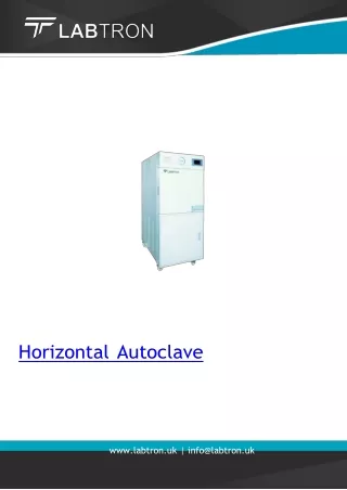 Horizontal autoclave/Net Weight 185 kg