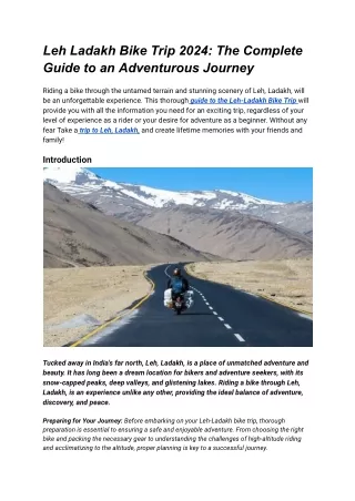 Leh Ladakh Bike Trip 2024_ The Complete Guide to an Adventurous Journey