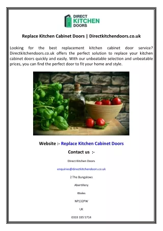 Replace Kitchen Cabinet Doors   Directkitchendoors.co.uk