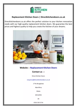 Replacement Kitchen Doors   Directkitchendoors.co.uk