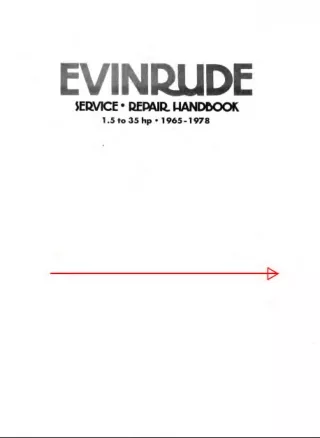 1972 JOHNSON EVINRUDE OUTBOARD 20 Hp Service Repair Manual