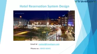 Hotel Reservation System Design