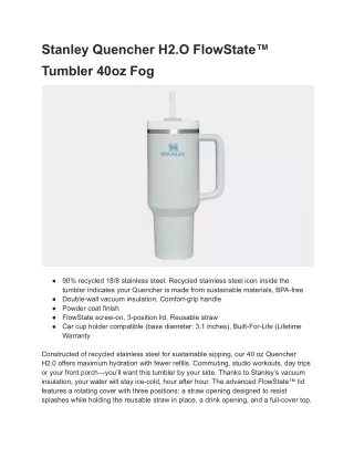 Stanley Quencher H2.O FlowState™ Tumbler 40oz Fog