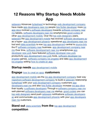 12 Reasons Why Startup Needs Mobile App.docx