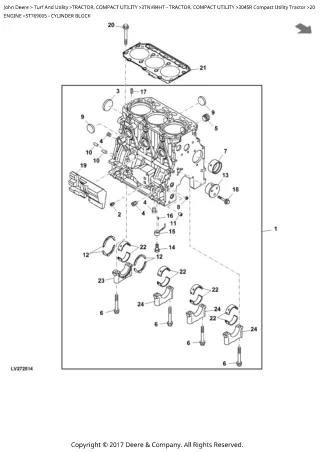 John Deere 3045R Compact Utility Tractor Parts Catalogue Manual (PC12004)