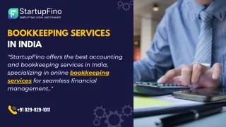 Online Bookkeeping Services in India StartupFino