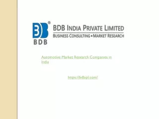 Automotive Market Research Companies in India