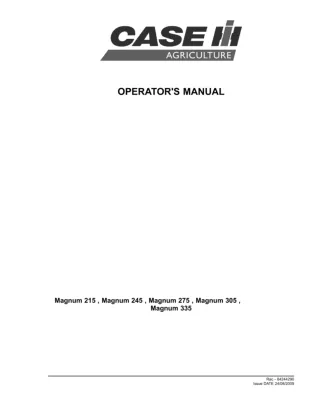 Case IH Magnum 215 Magnum 245 Magnum 275 Magnum 305 Magnum 335 Tractors Operator’s Manual Instant Download (Publication