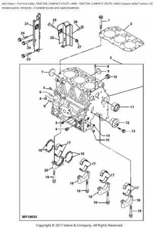 John Deere 4400 Compact Utility Tractor Parts Catalogue Manual (PC10438)