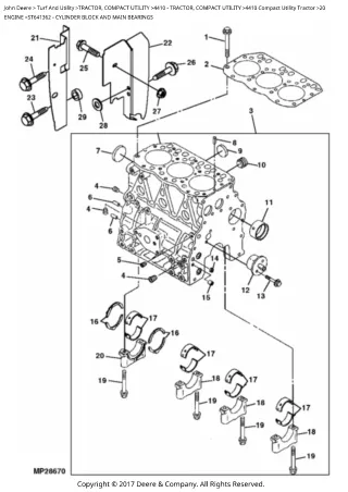 John Deere 4410 Compact Utility Tractor Parts Catalogue Manual (PC2920)