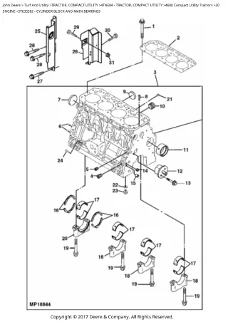 John Deere 4600 Compact Utility Tractor Parts Catalogue Manual (PC10439)